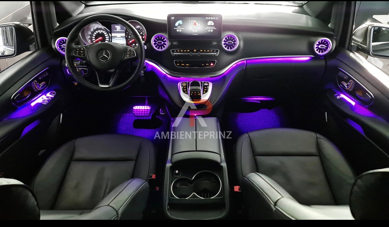Ambientebeleuchtung für Mercedes V-Klasse W447 mit 64 Farben inkl. Einbau ( Nachrüstung) – Ambientprinz