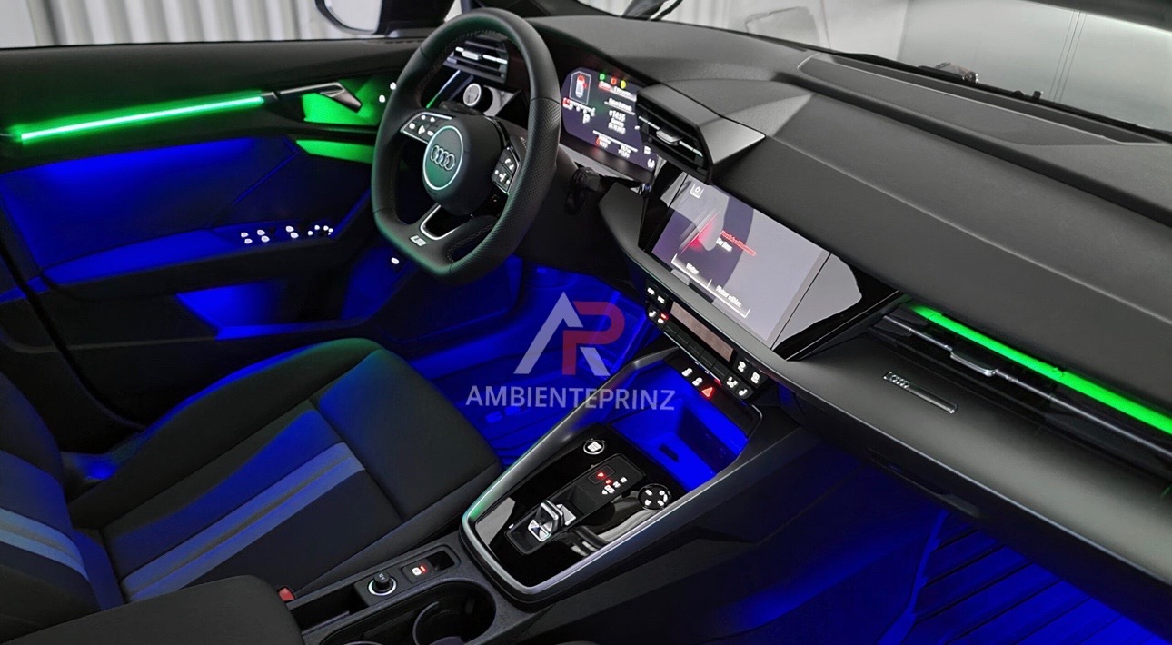 IYC - EL Ambiente Lichtleiste Ambientebeleuchtung für Audi A3 8P - Türen