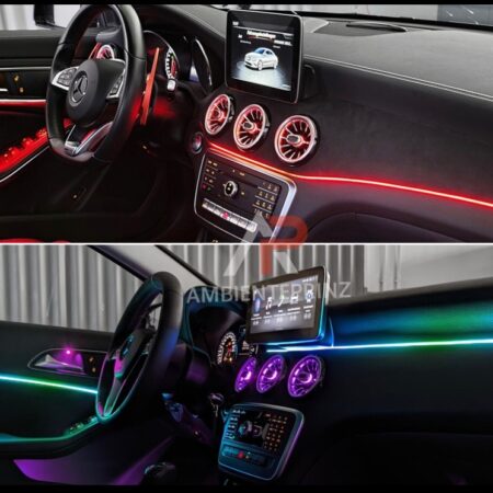 Ambientebeleuchtung für Mercedes A-Klasse W176 mit 12 Farben inkl. Einbau (Nachrüstung)