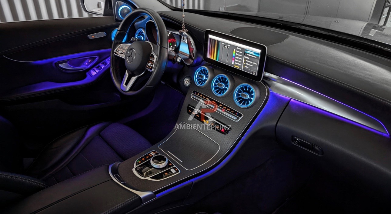 64 Farben LED Umgebungslicht Atmosphärenlampe Set für Benz C W205