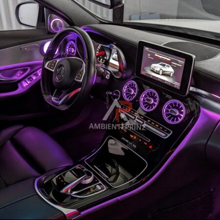 Ambientebeleuchtung für Mercedes C-Klasse W205 mit 64 Farben inkl. Einbau (Nachrüstung)
