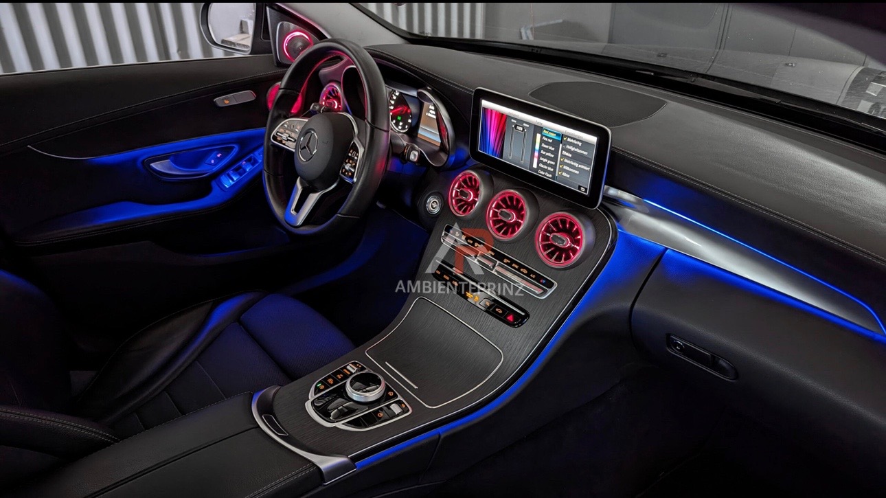 Ambientebeleuchtung für Mercedes GLC X253 mit 64 Farben inkl. Einbau  (Nachrüstung) – Ambientprinz