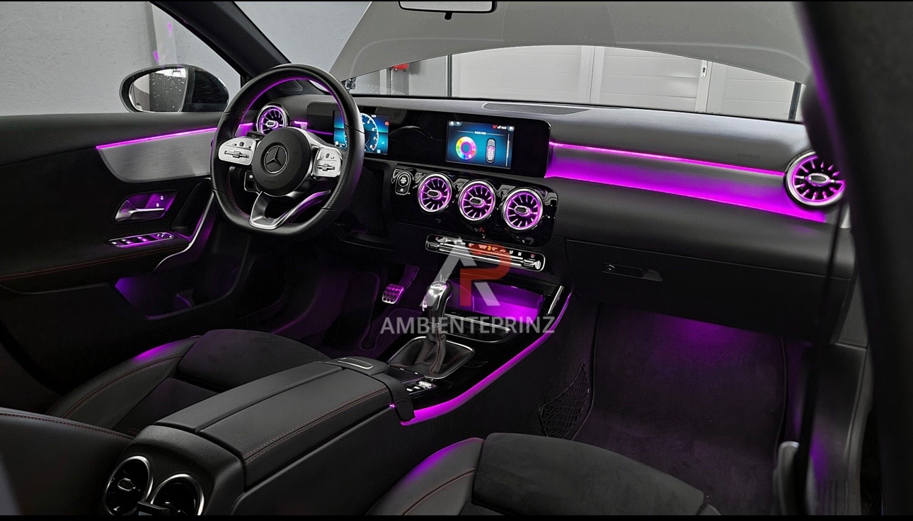 Ambientebeleuchtung für Mercedes A-Klasse W177 64 Farben inkl. Einbau  (Nachrüstung)