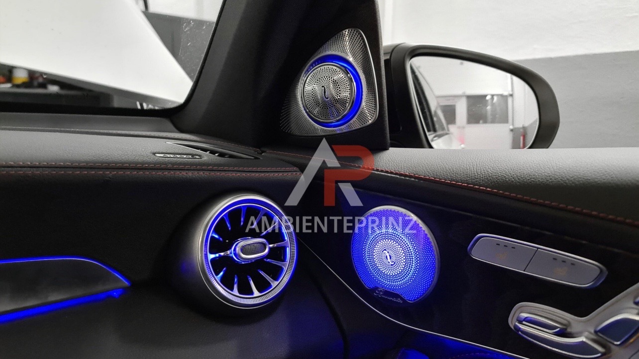 Mercedes-Benz C / GLC Klasse - Beleuchtete Luftdüsen LED Turbinen Düsen  HINTEN (W205 / W253) (3 Farben)