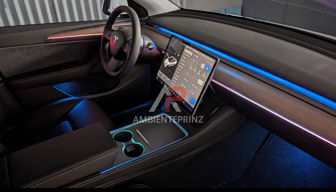 Ambientebeleuchtung für Tesla Model 3 inkl. Einbau (Nachrüstung) –  Ambientprinz