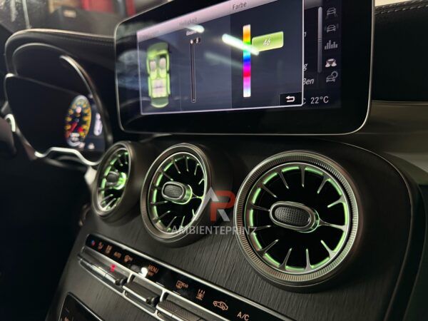Luftdüsen-Beleuchtung (Vorne+Hinten)  für Mercedes C-Klasse W205/S205 inkl. Einbau (Nachrüstung)