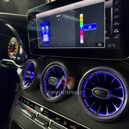 Luftdüsen-Beleuchtung (Vorne) für Mercedes C-Klasse W205/S205 inkl. Einbau (Nachrüstung) Luftdüsen-Beleuchtung (Vorne) für Mercedes C-Klasse W205/S205 inkl. Einbau (Nachrüstung)