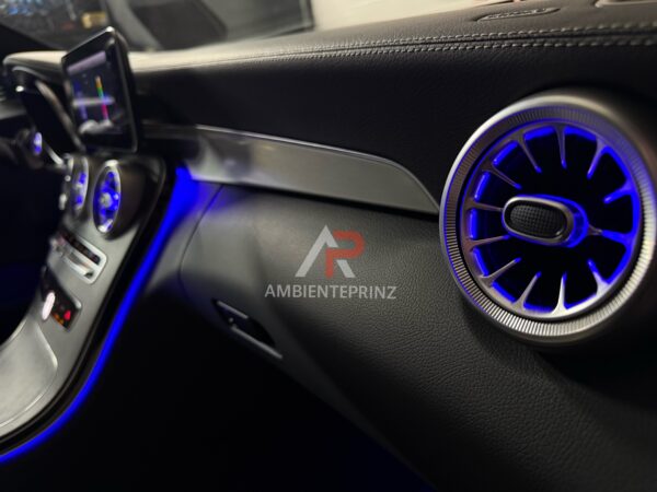 Luftdüsen-Beleuchtung (Vorne+Hinten)  für Mercedes C-Klasse W205/S205 inkl. Einbau (Nachrüstung)