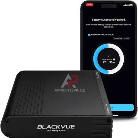 BlackVue B-130A Akkupack für Parkmodus 7500mAh, Battery-App, 1x USB Ladebuchse (12/24V) – (Einbau-Ort: Triftstrasse 37/38, 13509 Berlin-Reinickendorf)