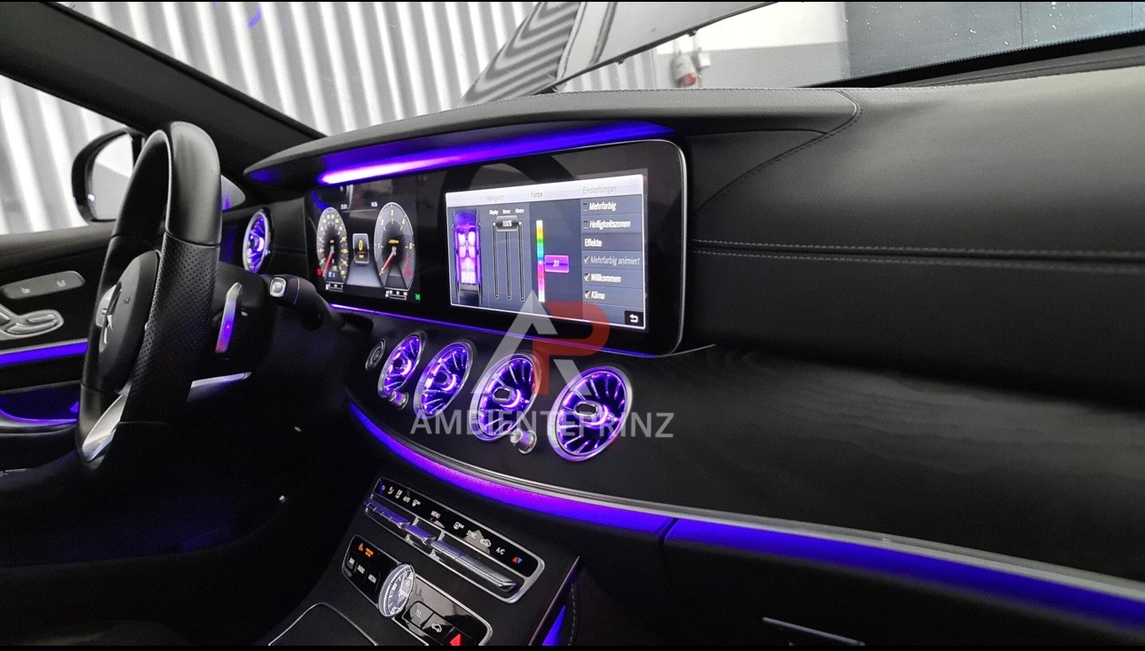 Luftdüsen-Beleuchtung (Vorne+Hinten) für Mercedes E-Klasse W213 inkl.  Einbau (Nachrüstung)