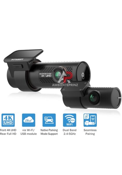 BlackVue DR970X-2CH 256GB Dashcam + Heckkamera, 4K Ultra HD, Cloud/WLAN, GPS, Intelligenter Park-Modus