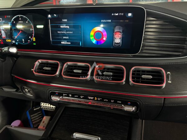 Hochtöner Abdeckungen Beleuchtet (Oben) - für Mercedes Benz GLE / GLS  W167 V167 X167 C167 mit 64 Farben inkl. Einbau (Nachrüstung)