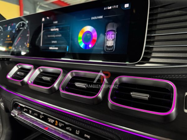 Hochtöner Abdeckungen Beleuchtet (Oben) - für Mercedes Benz GLE / GLS  W167 V167 X167 C167 mit 64 Farben inkl. Einbau (Nachrüstung)