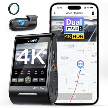 Dashcam – VIOFO A229 Pro 4K – Front + Heckkamera inkl. Montage und Hardwire Kit mit 3 Stufen