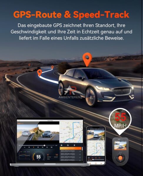 Dashcam - Vantrue S1 Pro mit Parkmodus inkl. Einbau und Hardwire Kit mit 3 Stufen