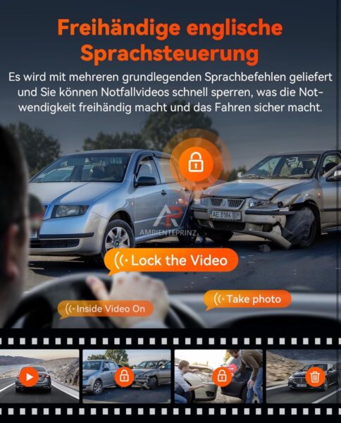 Dashcam - Vantrue S1 Pro mit Parkmodus inkl. Einbau und Hardwire Kit mit 3 Stufen