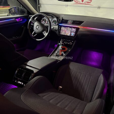 Ambientebeleuchtung für Skoda Superb inkl. Einbau (Nachrüstung) Ambientebeleuchtung für Skoda Superb inkl. Einbau (Nachrüstung)