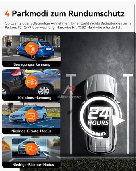 Vantrue N2X Dashcam inkl. LTE‑Modul inkl. Einbau