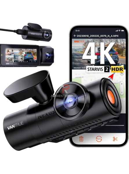 Vantrue N4 Pro Dashcam 3 Wege inkl. Einbau und Hardware Kit